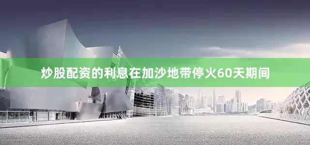 炒股配资的利息在加沙地带停火60天期间